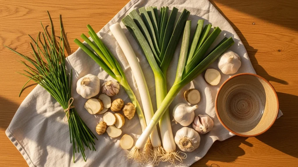Felulnezeti still-life prebiotikus zoldsegekrol